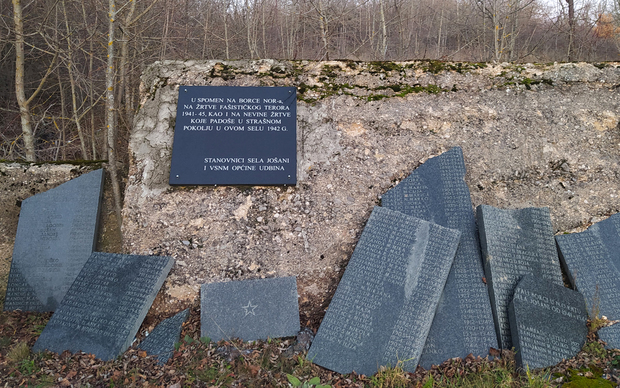 Spomenik Dušana Džamonje palim mještanima Jošana miniran je 1995. godine (Foto: Anja Kožul) 