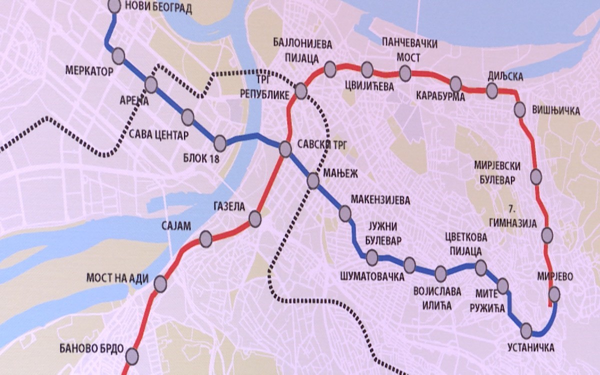 Метро белграда схема