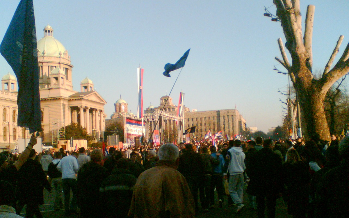 Large kosovo demo 21 feb 2008 belgrade image 7