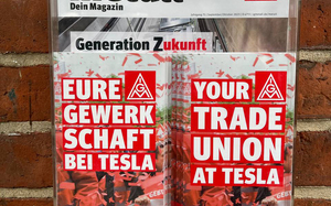 Small ig metall brochures for tesla employees