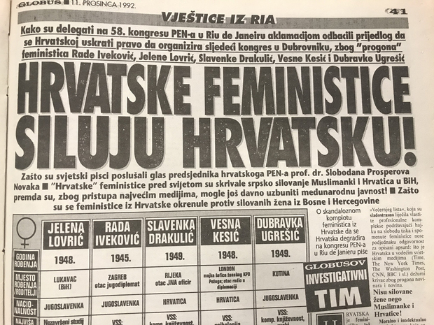 Huškački tekst objavljen 1992. u Globusu