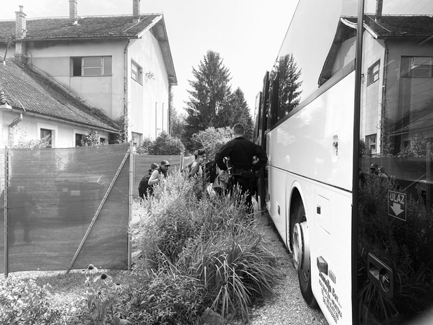 Odlazak migranta autobusima, vjerojatno u Slavonski Brod (Foto: Privatna arhiva)