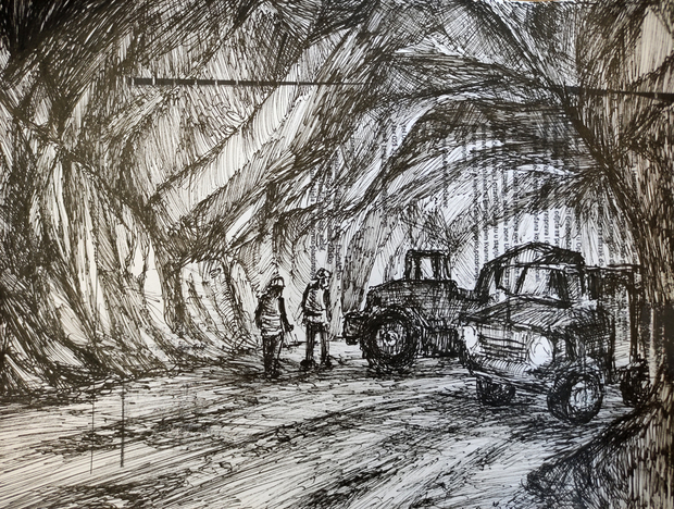 Ružićev crtež Tunela Učka