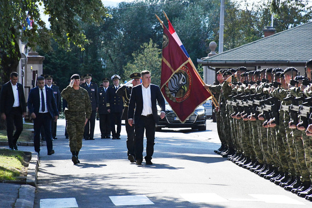 Zoran Milanović na svečanoj zakletvi ročnih vojnika u Požegi (Foto: Ivica Galović/PIXSELL)