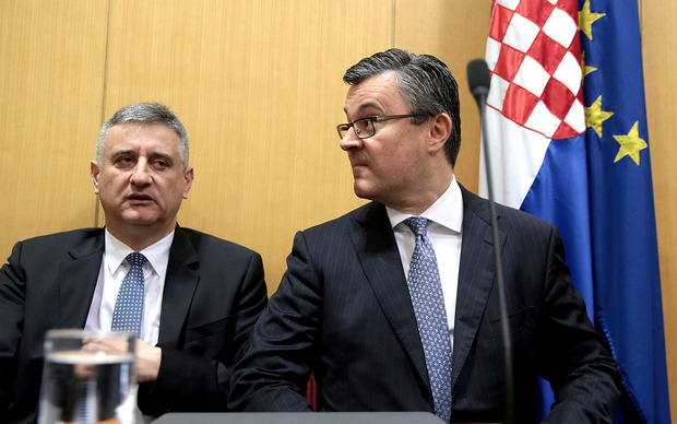 Tomislav Karamarko i Tihomir Orešković (Foto: Patrik Macek/PIXSELL)
