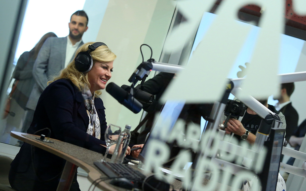 Kolinda Grabar-Kitarović otvara novi studio Narodnog radija 2018. 