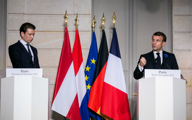 Sebastian Kurz i Emmanuel Macron