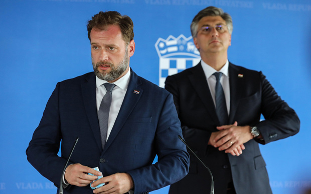 Mario Banožić i Andrej Plenković (Foto: Jurica Galoić/PIXSELL)